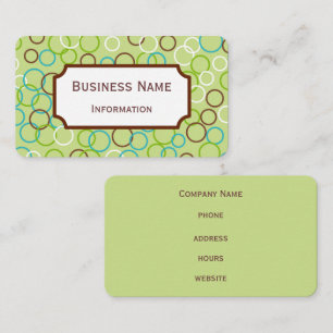 Carte de visite Retro Lime Circles