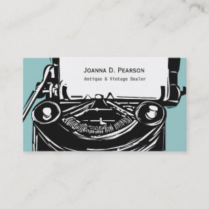 Carte De Visite Rétro machine à écrire élégante moderne de cr