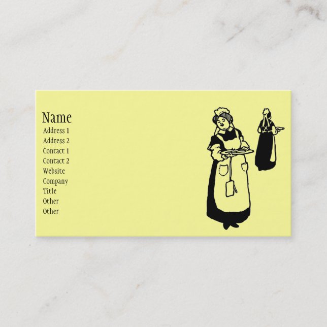 Carte De Visite Rétro Maid (Devant)