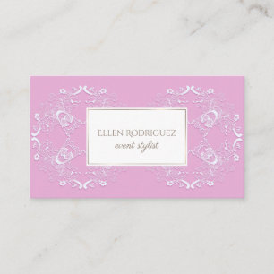 Carte De Visite Rétro motif rose vintage romantique floral