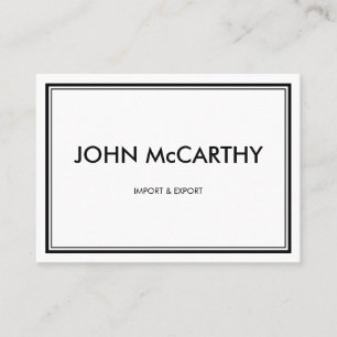 Carte De Visite Rétro Noir Blanc Professionnel Élégant Minimaliste