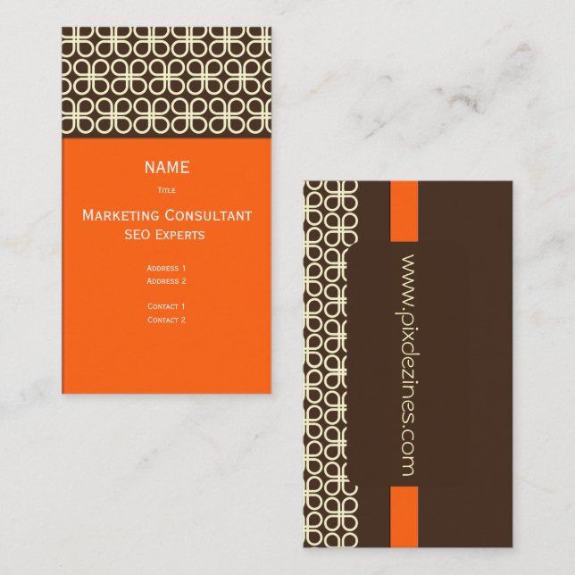 Carte de visite rétro pour les concepteurs (Devant / Derrière)