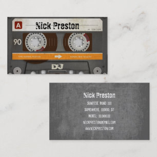Carte De Visite Rétro professionnel frais de la cassette audio  
