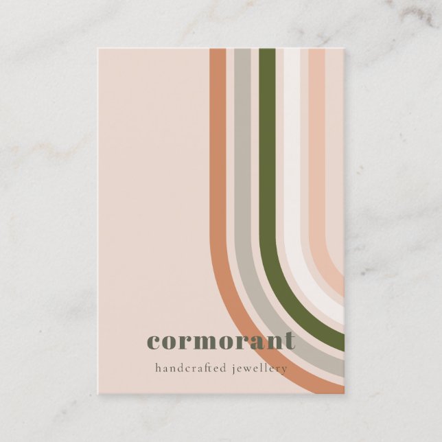 Carte De Visite Retro Rainbow Desert Chic Blank Jewelry Display (Devant)