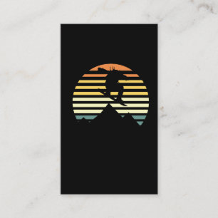 Carte De Visite Retro Snowboard Freestyle Montagnes de Sauts