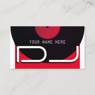 Carte De Visite Retro style vinyle plaque d'enregistrement 