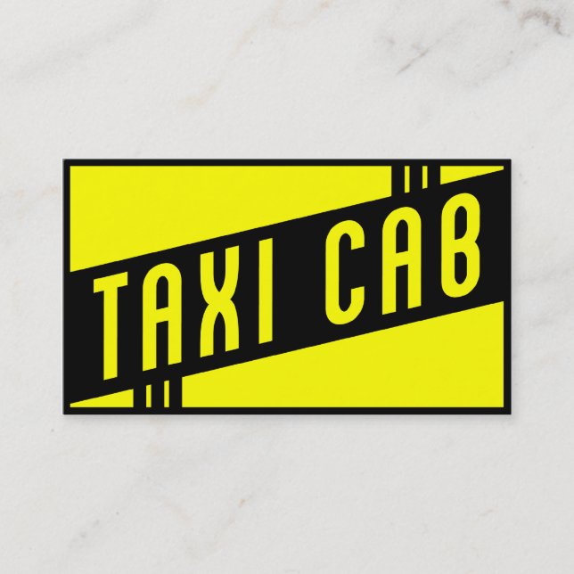 Carte De Visite rétro taxi (Devant)