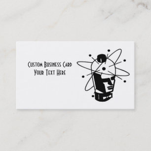 Carte De Visite Rétro tête de robot de la science fiction - noir