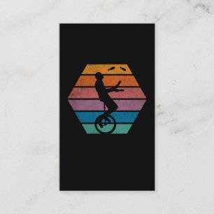 Carte De Visite Retro Unicycle Jongler Cirque Artist Juggler