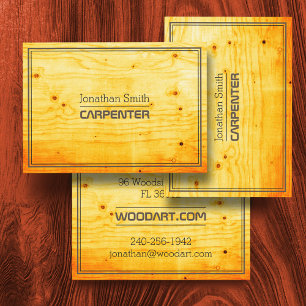Carte De Visite Rétro vintage et élégant menuisier ou menuisier