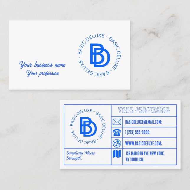 Carte De Visite Retro Vintage Rays Nom Abstrait tendance (Devant / Derrière)