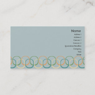 Carte De Visite Rétros cercles - affaires
