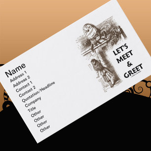 Carte De Visite Retrouvons et saluons Alice Humpty Dumpty Wonderla