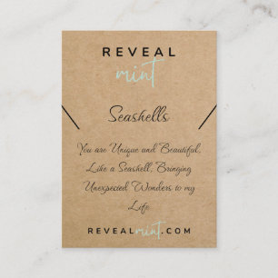 Carte De Visite révéler la couleur menthe