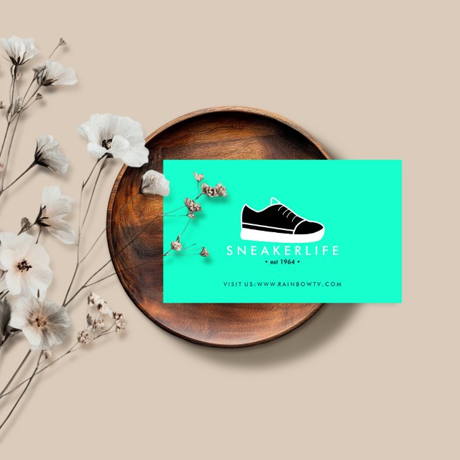 Carte De Visite Revendeur Basket de chaussures Green Black Sport (Créateur téléchargé)