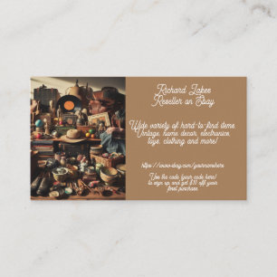 Carte De Visite Revendeur eBay Thrifted Thrifter Vintage Brown