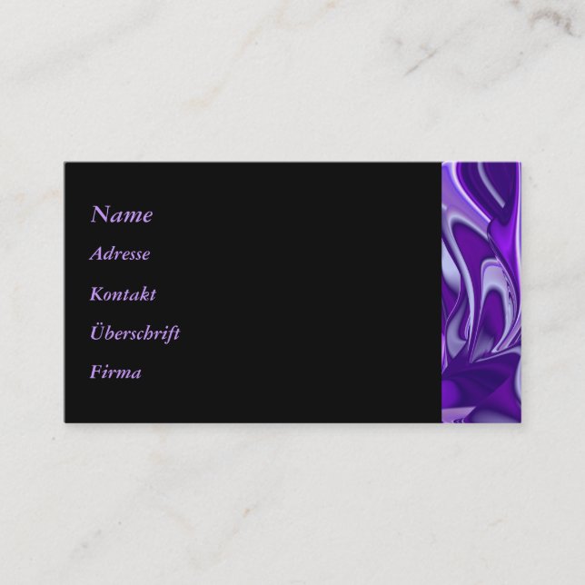 Carte De Visite Rêves arc-en-ciel à fleurs violettes (Devant)