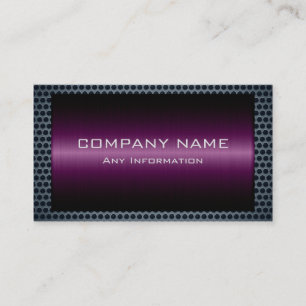 Carte De Visite Revêtement en acier inoxydable gris mauve métalliq