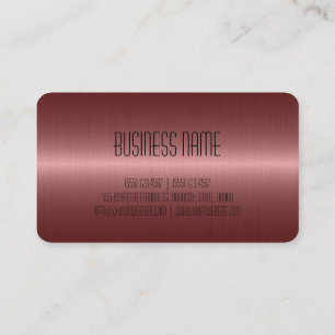 Carte De Visite Revêtement métallique en acier inoxydable cuivre