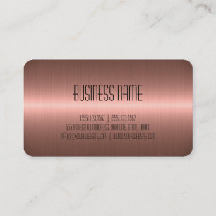 Carte De Visite Revêtement métallique en acier inoxydable cuivre
