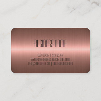 Carte De Visite Revêtement métallique en acier inoxydable cuivre