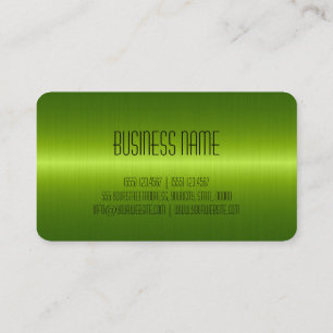 Carte De Visite Revêtement métallique en acier inoxydable vert c