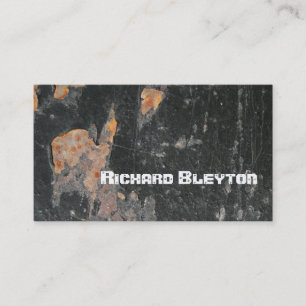 Carte De Visite Revêtu, métal corrodé, texture personnalisée