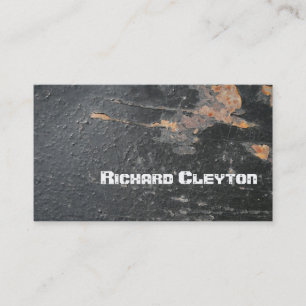 Carte De Visite Revêtu, métal corrodé, texture personnalisée
