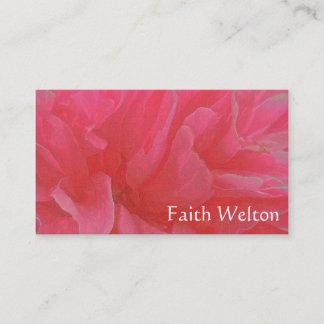 Carte De Visite Rhapsodie florale en magenta et rouge