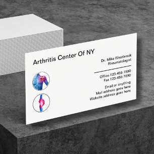 Carte De Visite Rheumatologue Médicale de l'arthrite