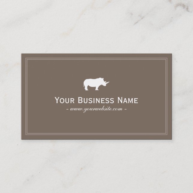 Carte De Visite Rhino Simple Frame Plain Classy (Devant)