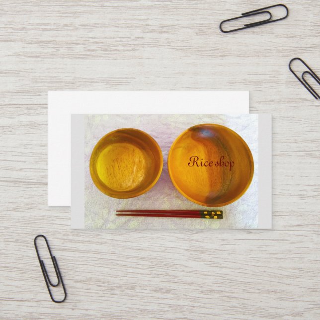 Carte De Visite Rice shop 自然体 (Devant/Arrière en situation)