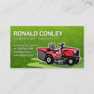 Carte De Visite Riding Lawnmower   Soins de pelouse