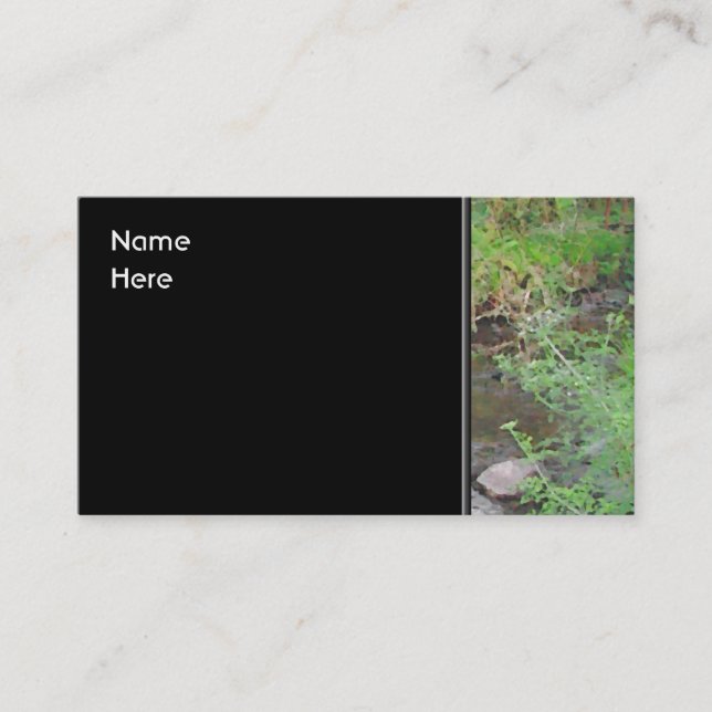 Carte De Visite Rivière dans les bois. (Devant)