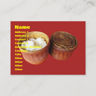 Carte De Visite Riz épineux [Khao Niao] Thai Lao Food