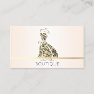 Carte De Visite Robe élégante moderne à paillettes dorées