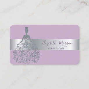 Carte De Visite Robe élégante moderne à paillettes et rayures arge