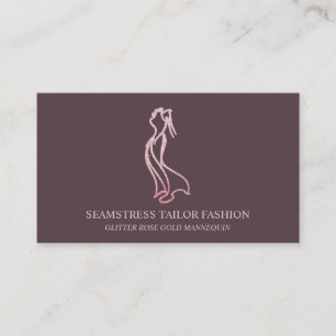 Carte De Visite Robe Rose or Seamstress Tailor mariage