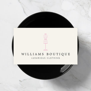Carte De Visite Robe rose vintage Mode, Boutique