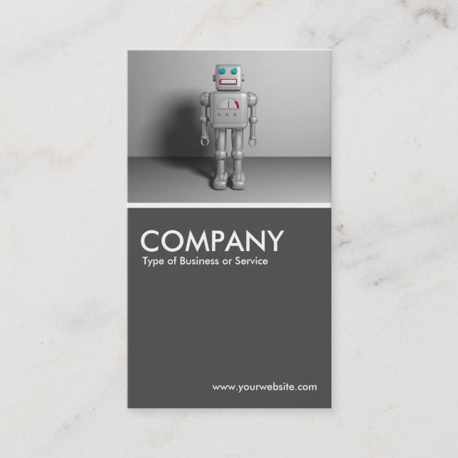 Carte De Visite Robot - 70pc Grey (Devant)