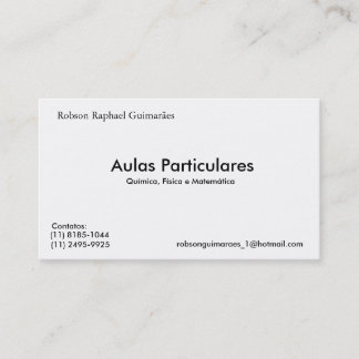 Carte De Visite Robson Raphael Guimarães, Leçons Particuliers, Q…