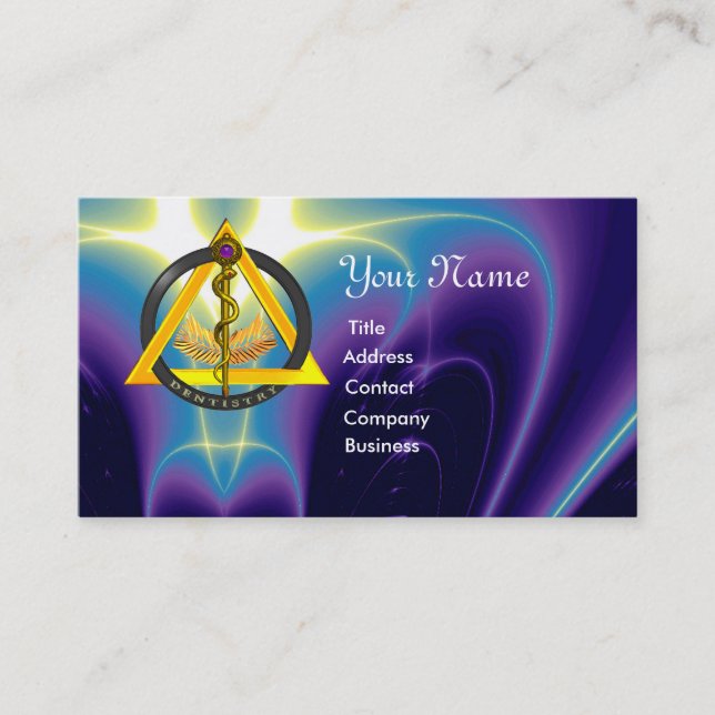 CARTE DE VISITE ROCHE DE LA DENTISSE DENTISTE ASCLEPIUS (Devant)