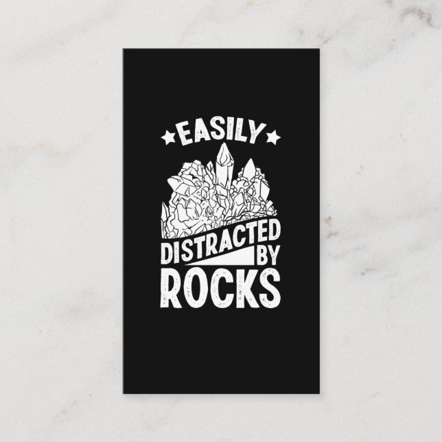 Carte De Visite Rock Collector Géologue Funny Géologie (Devant)