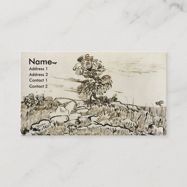 Carte De Visite Rocks avec chêne Van Gogh Art (Devant)