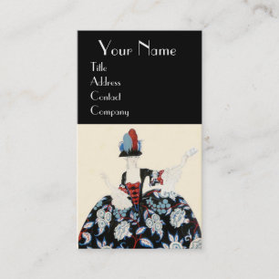 CARTE DE VISITE ROCOCO LADY MODE COSTUME DESIGNER MAKEUP ARTISTE