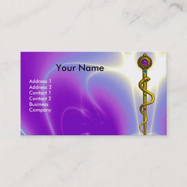 Carte De Visite ROD ASCLEPIUS SOINS DE SANTÉ MÉDICALES Monogramme  (Devant)