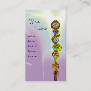 CARTE DE VISITE RODE D'ASCLEPIUS, 7 CHAKRAS, YOGA, ÉNERGIE SPIRITU