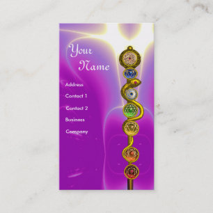 CARTE DE VISITE RODE D'ASCLEPIUS, 7 CHAKRAS, YOGA, ÉNERGIE SPIRITU