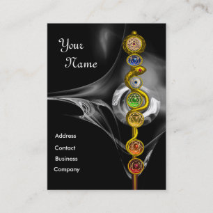 CARTE DE VISITE RODE D'ASCLEPIUS,7 CHAKRAS, YOGA, ÉNERGIE SPIRITUE