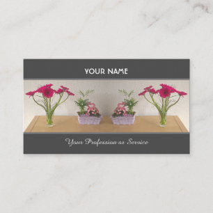 Carte De Visite Romance fleurie pour jardiniers et fleuristes
